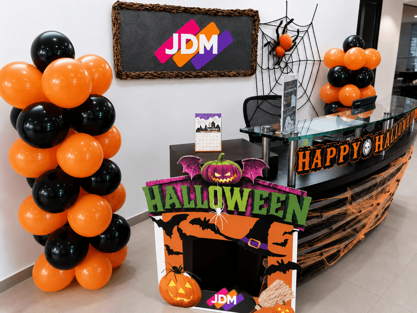 Ambientación corporativa de Halloween realizada por JDM
